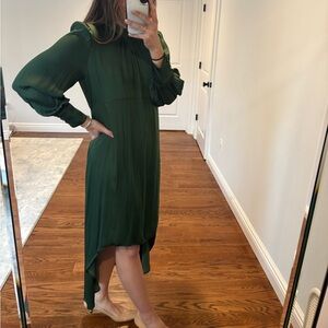 Hatch Forest Green High Low Dress
